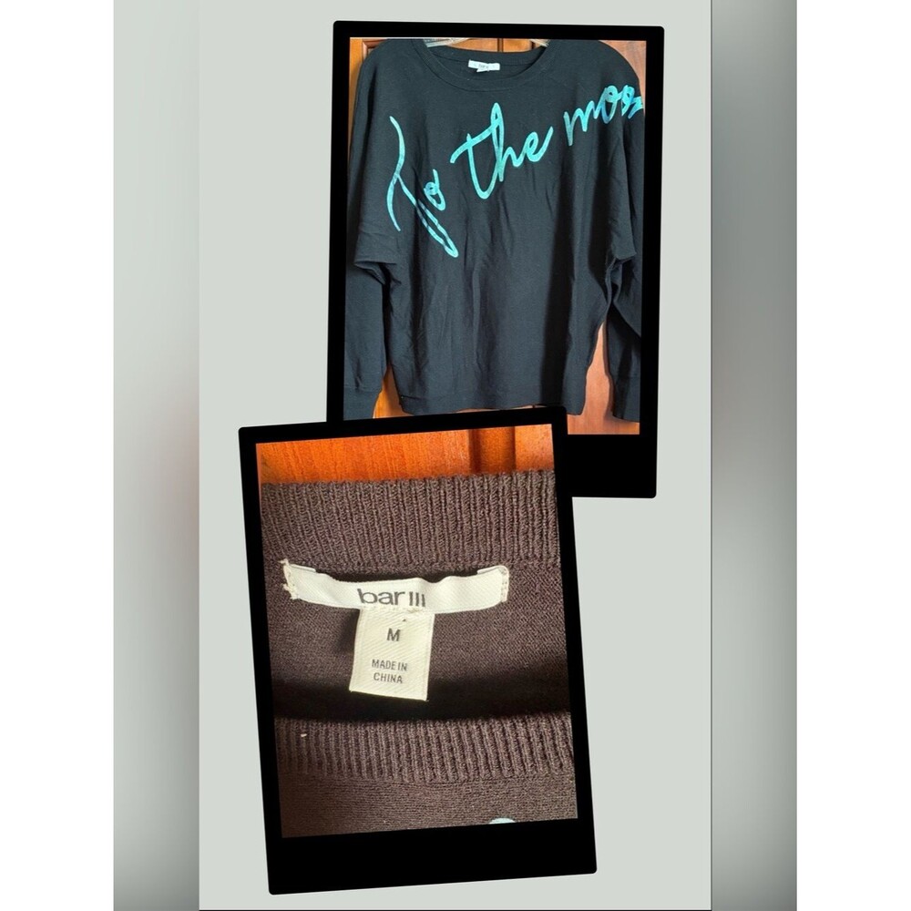 Bar III Black Sweatshirt #1270